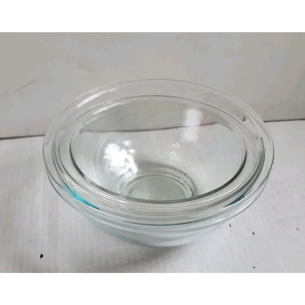 Pyrex Clear Glass Bowls Nesting Mixing Bowl Set of 3 Large 10